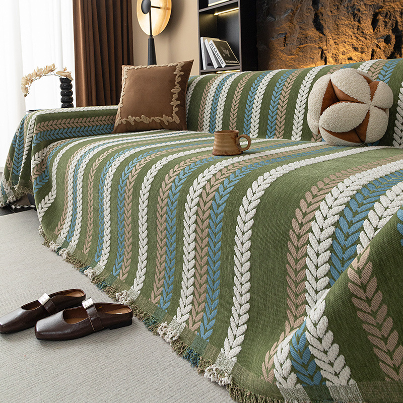 Multicolor Retro Sofa Full Cover Blanket