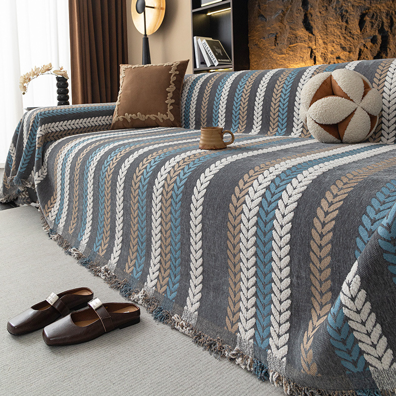 Multicolor Retro Sofa Full Cover Blanket