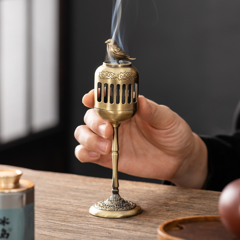 Golden Magpie Palace Lantern Incense Burner