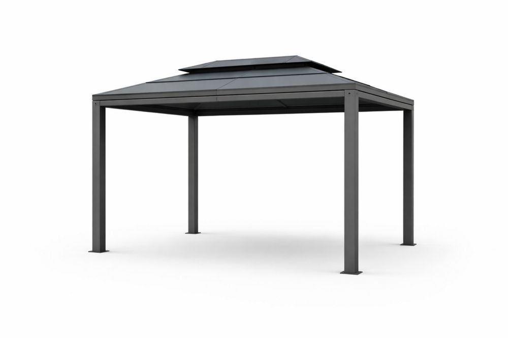 Outdoor Gazebo with Aluminum Frame and Steel Roof