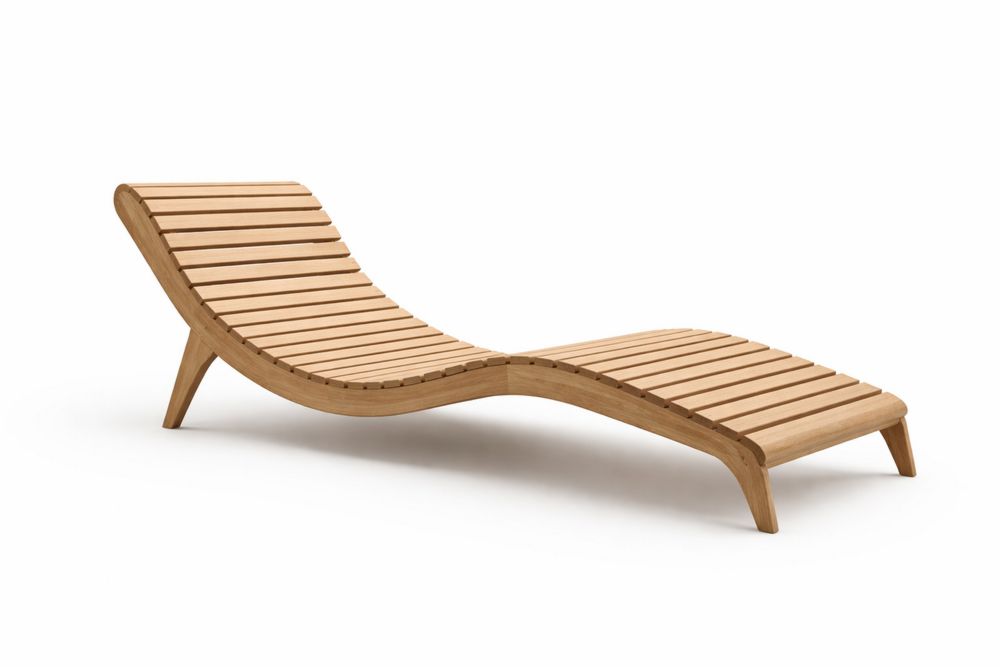 Outdoor Teak Wood Chaise Lounge Chair Teak Wood Length 200cm