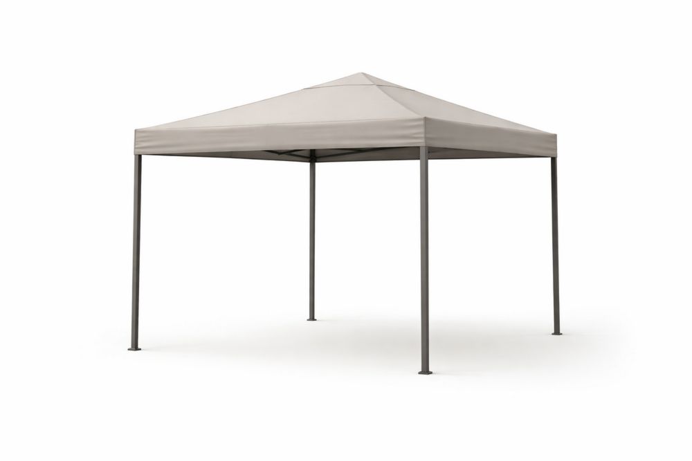 Beige Outdoor Gazebo Tent with Steel Frame 3x3m(L × W)