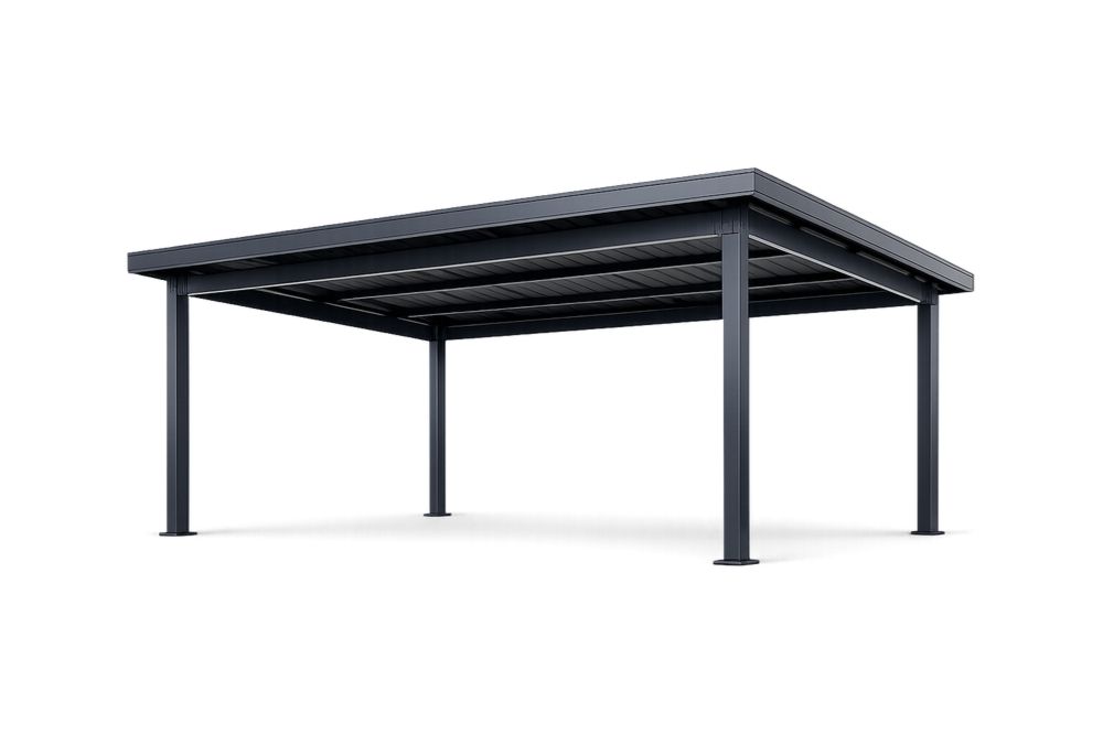 Aluminum Outdoor Pergola Canopy Black 3m x 4m(L × W)