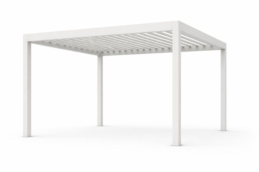 Aluminum Outdoor Pergola White Rectangular 300cm x 300cm(L × W)