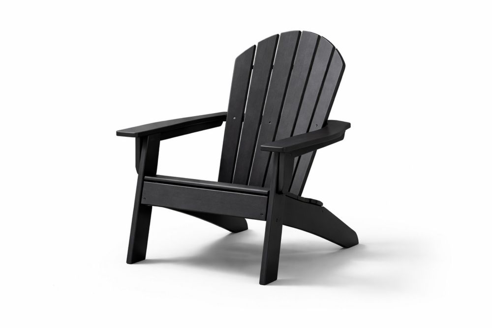 Black Polywood Adirondack Chair