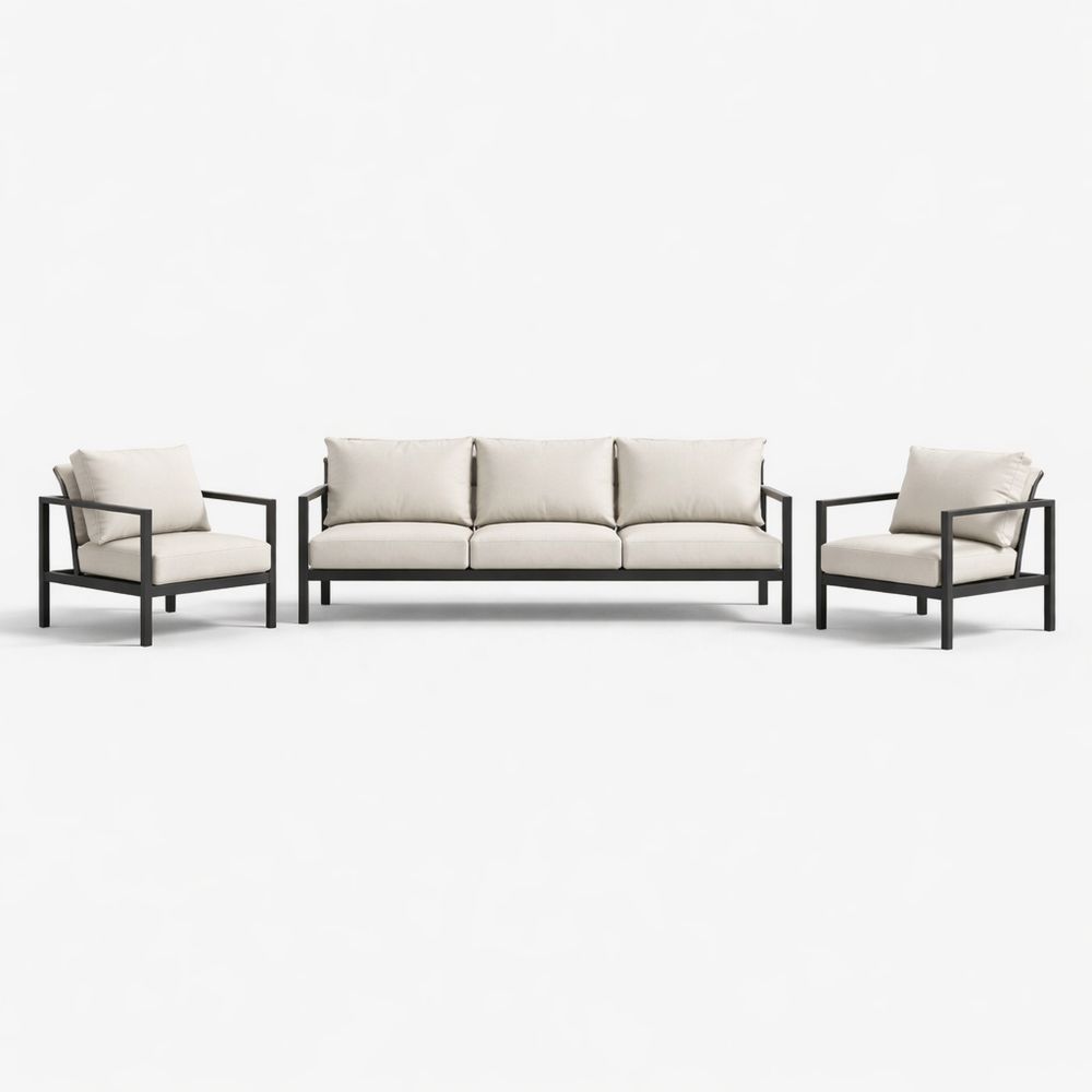 Outdoor Patio Furniture Metal Sofa Set with Cushions