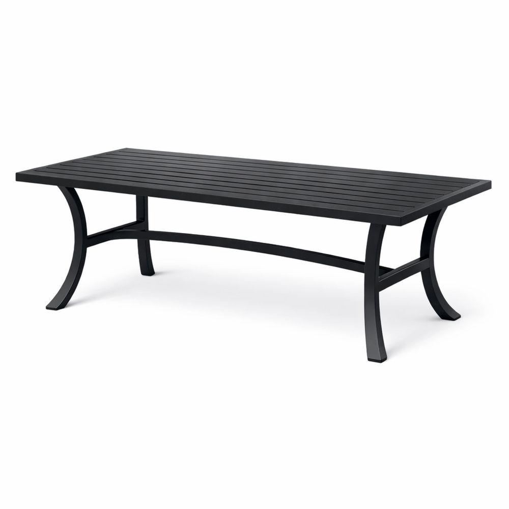 Rectangular Black Aluminum Outdoor Coffee Table