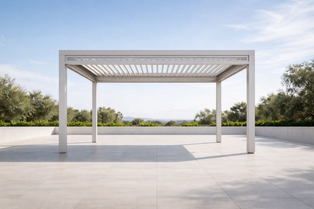 Outdoor Aluminum Pergola with Adjustable Louvers 3m x 3m×2.5m