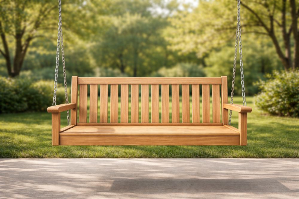 Wooden Outdoor Porch Swing with Chains