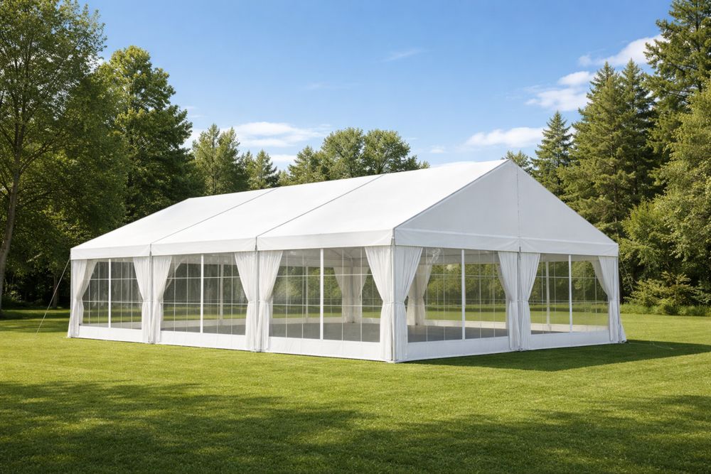Large Outdoor Event Tent White PVC with Aluminum Frame 10m x 5m x 3m