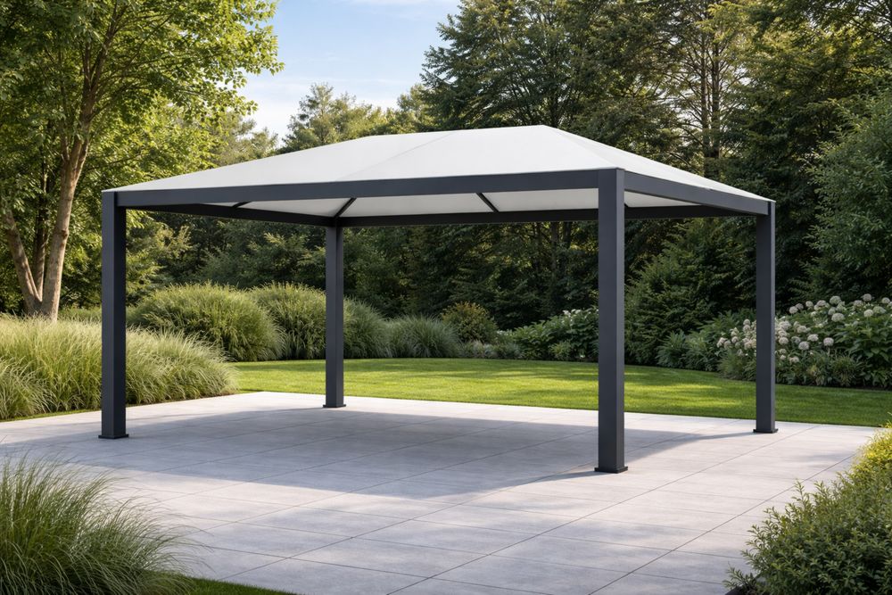 Outdoor Gazebo Steel Frame Polyester Canopy 3m x 3m x 2.5m