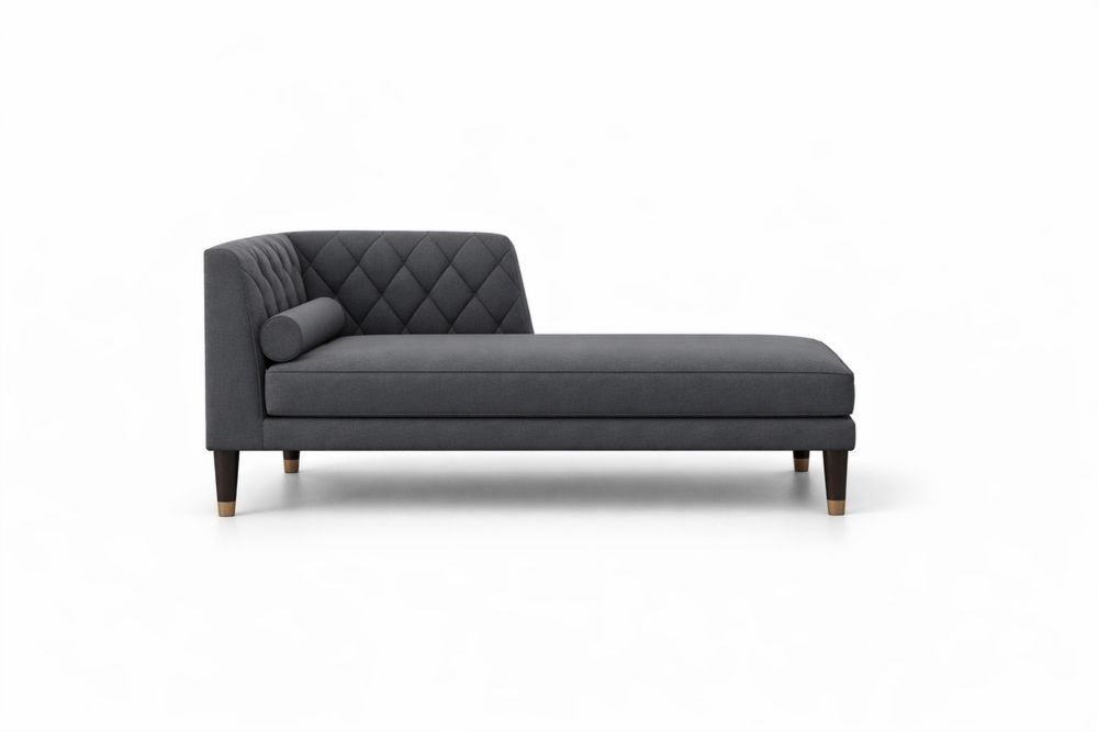 Charcoal Gray Upholstered Daybed Polyester Solid Wood 160×75×85 cm