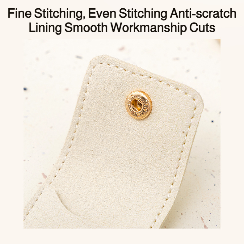 Microfiber leather light luxury compartment jewelry storage bag