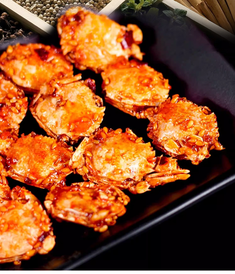 Spicy Sea Crab Snacks - High in Protein, Low in Sodium
