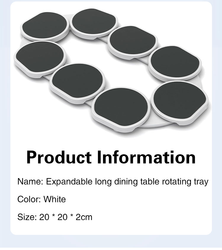 [For your dining experience] Expandable long table rotating tray