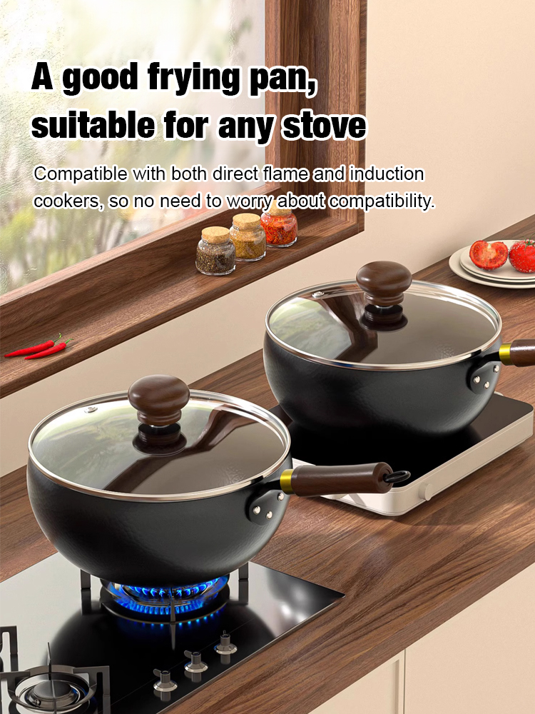 [Pre-seasoned before shipping] Iwate Japan · Hand-forged wrought iron wok