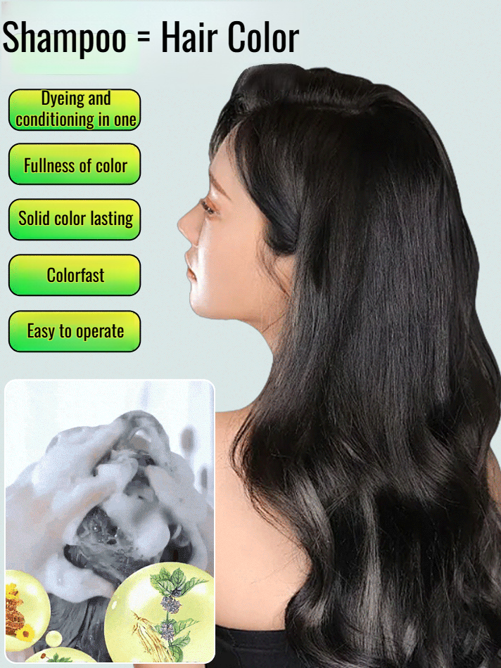 Teal green bag dye cream plant bubble longlasting solid color portable hair dye