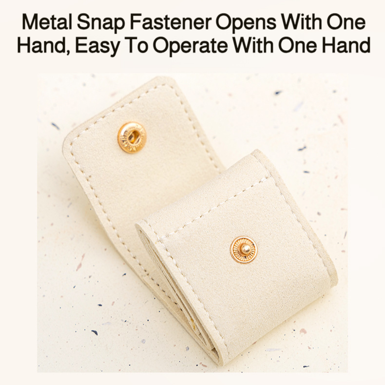 Microfiber leather light luxury compartment jewelry storage bag