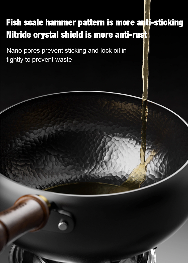 [Pre-seasoned before shipping] Iwate Japan · Hand-forged wrought iron wok