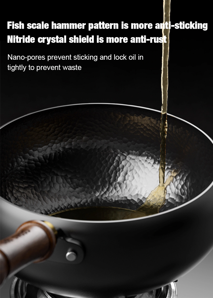 [Pre-seasoned before shipping] Iwate Japan · Hand-forged wrought iron wok