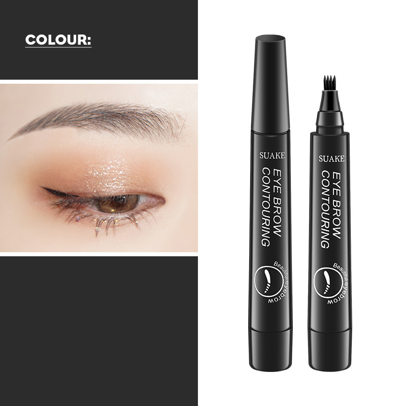 Simulation Liquid Rooted Eyebrow Pencil Wild Eyebrow Colorless Quad Eyebrow Pencil