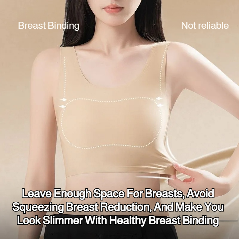 Large breasts show small thin sports bra