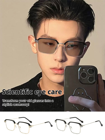 [Far and near use] Color-changing reading glasses