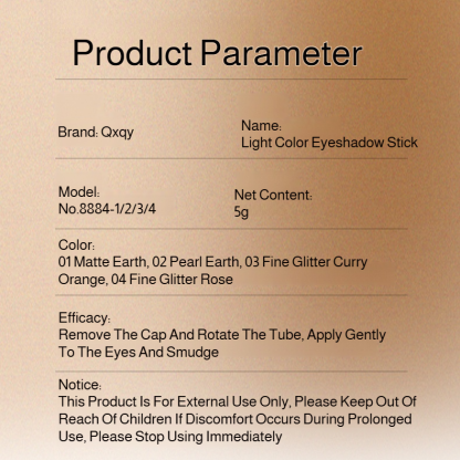 Lazy eyeshadow stick three colors one touch matte earth color concealer light makeup three in one wa