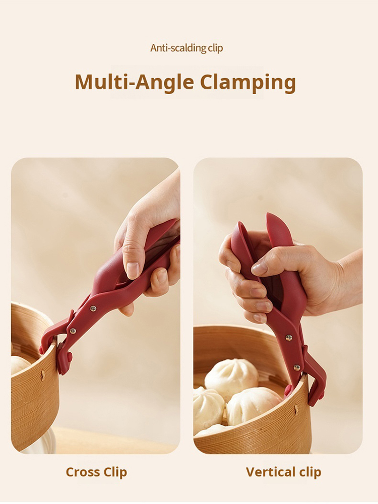 Home plate clip antiscald silicone multifunctional bowl