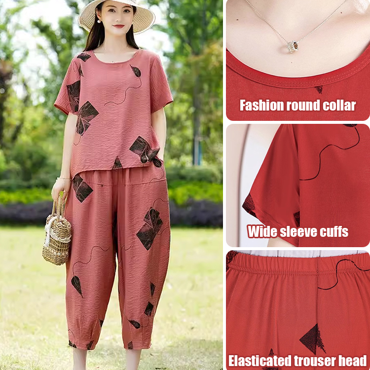 [Counter quality] Cotton and linen two-piece suit