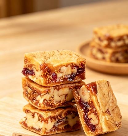 Black Sesame & Cranberry Fig Pastry