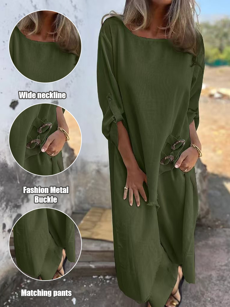 Metal buckle loose irregular suit