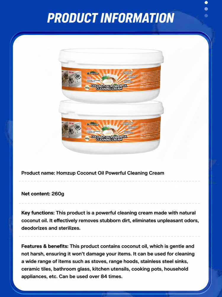 Coconut Oil Powerful Degreasing Paste