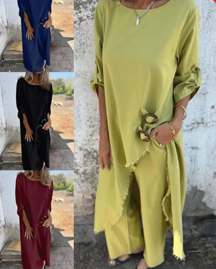 Metal buckle loose irregular suit