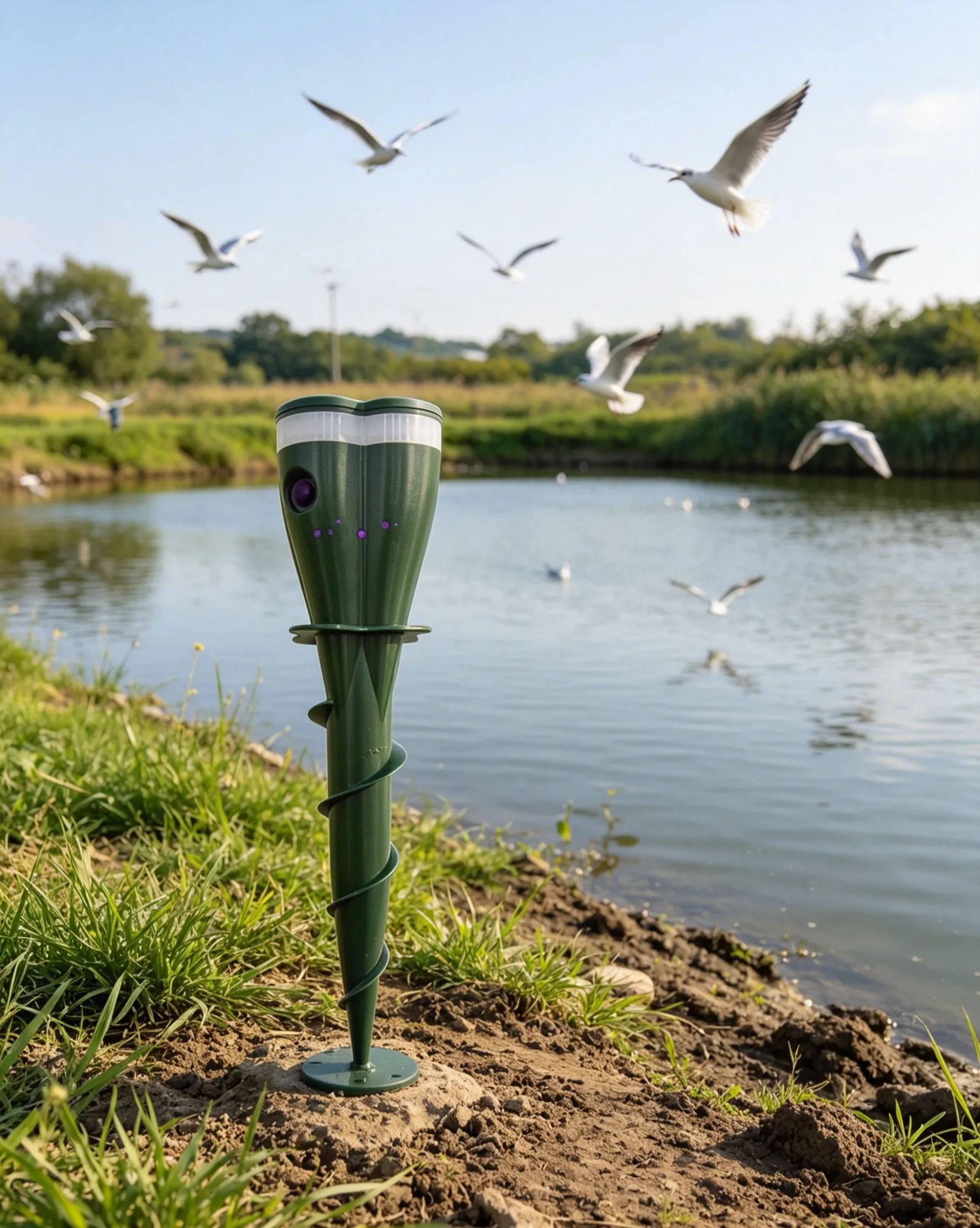 Solar powered spiral mouse repeller Ultrasonic bird repeller