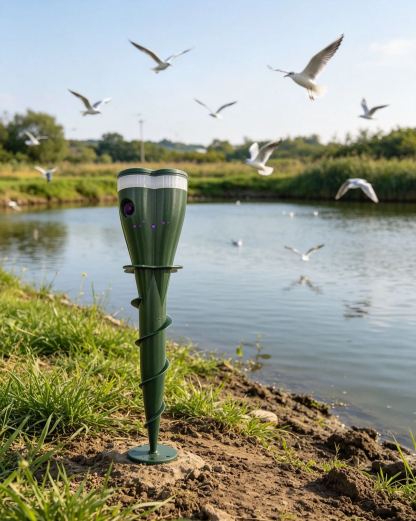 Solar powered spiral mouse repeller Ultrasonic bird repeller
