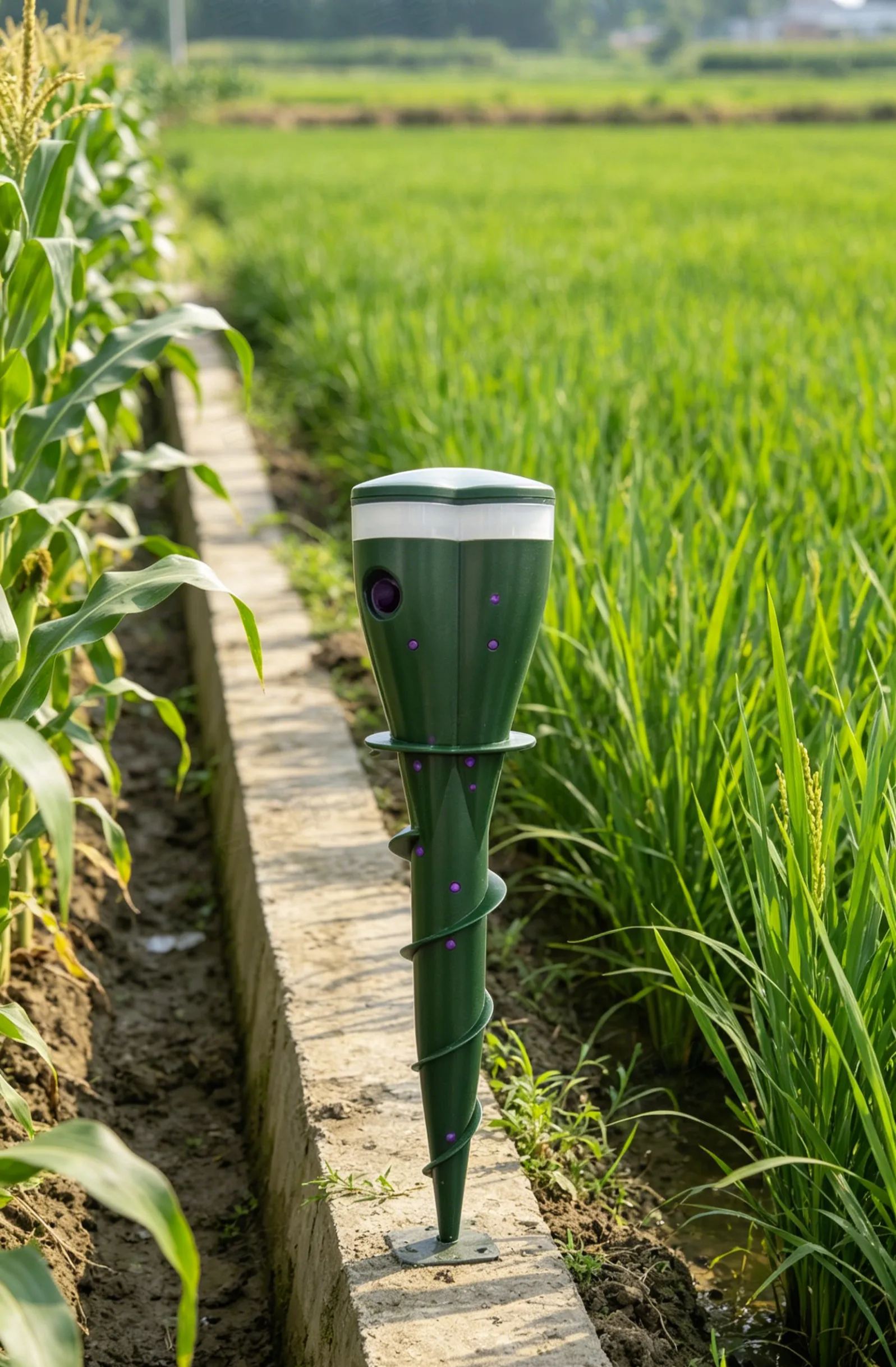 Solar powered spiral mouse repeller Ultrasonic bird repeller