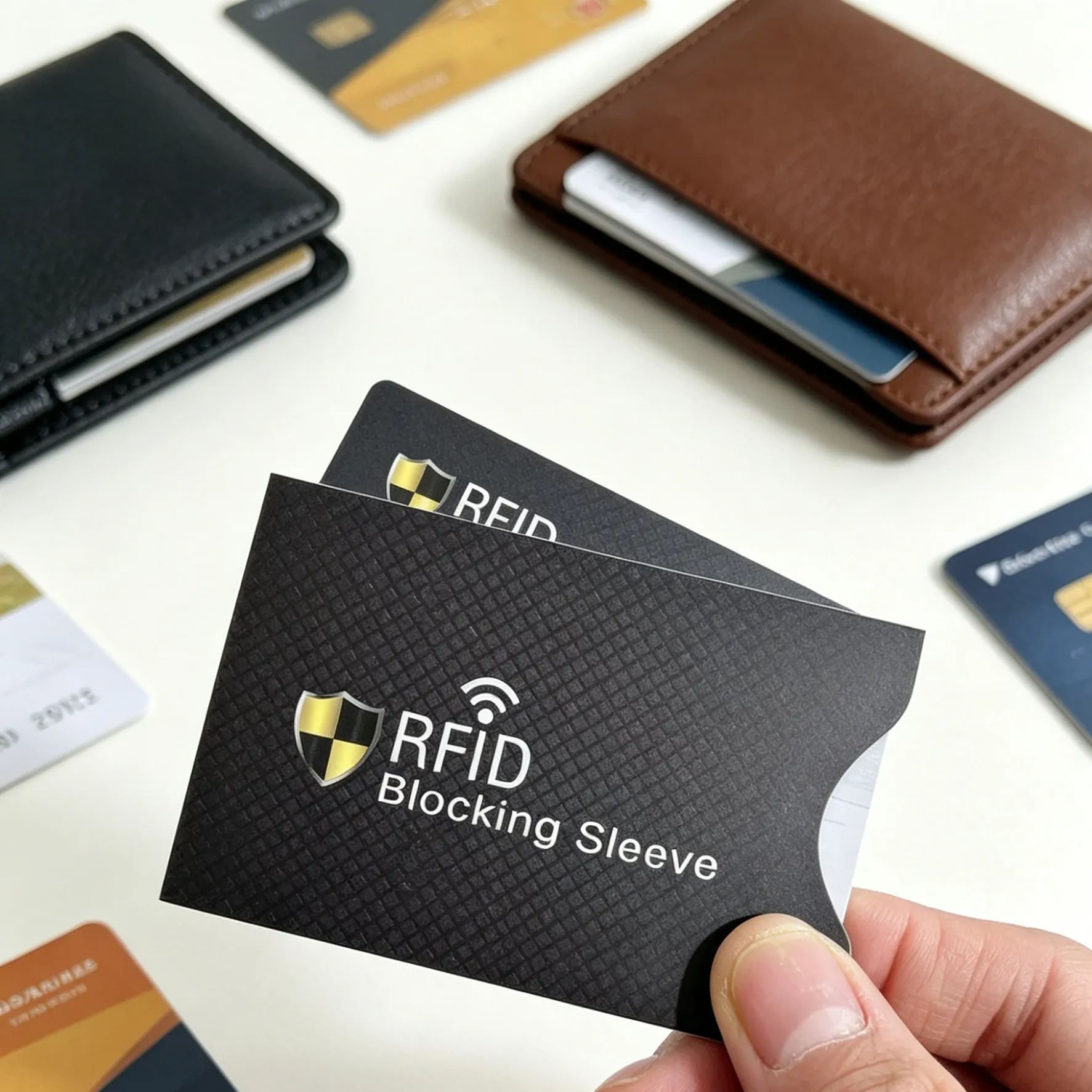 [1 Second to Block Unauthorized Scanning] Aluminum Foil Anti-Magnetic Anti-Theft Card Sleeve