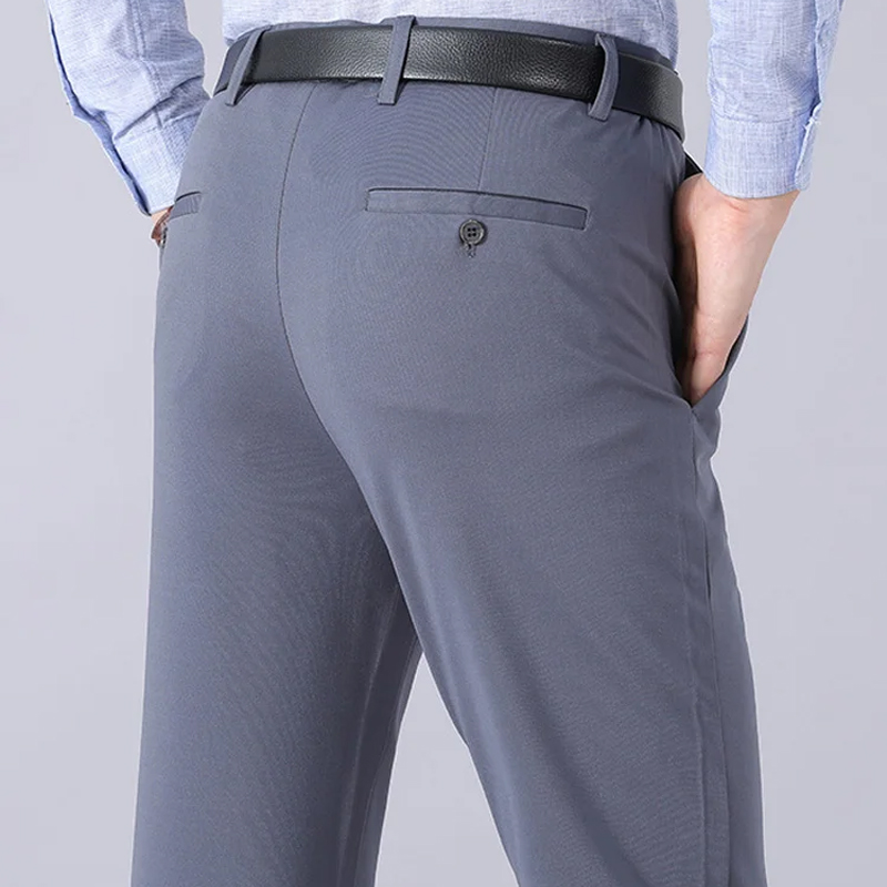 กางเกงสูทผ้าไหมเย็น สไตล์นักธุรกิจ