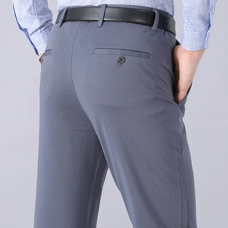 กางเกงสูทผ้าไหมเย็น สไตล์นักธุรกิจ