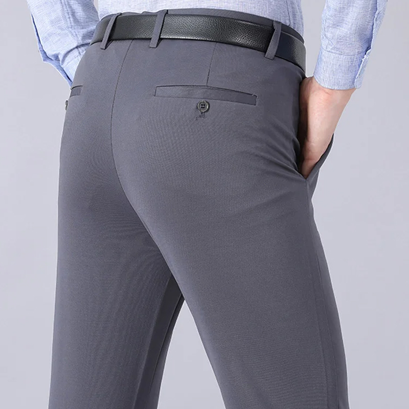 กางเกงสูทผ้าไหมเย็น สไตล์นักธุรกิจ