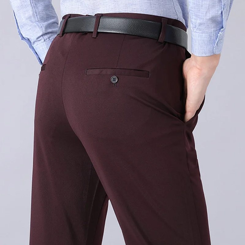 กางเกงสูทผ้าไหมเย็น สไตล์นักธุรกิจ