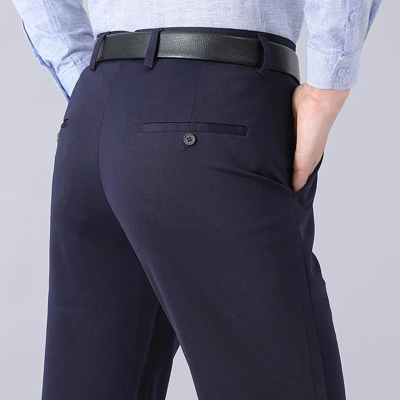 กางเกงสูทผ้าไหมเย็น สไตล์นักธุรกิจ