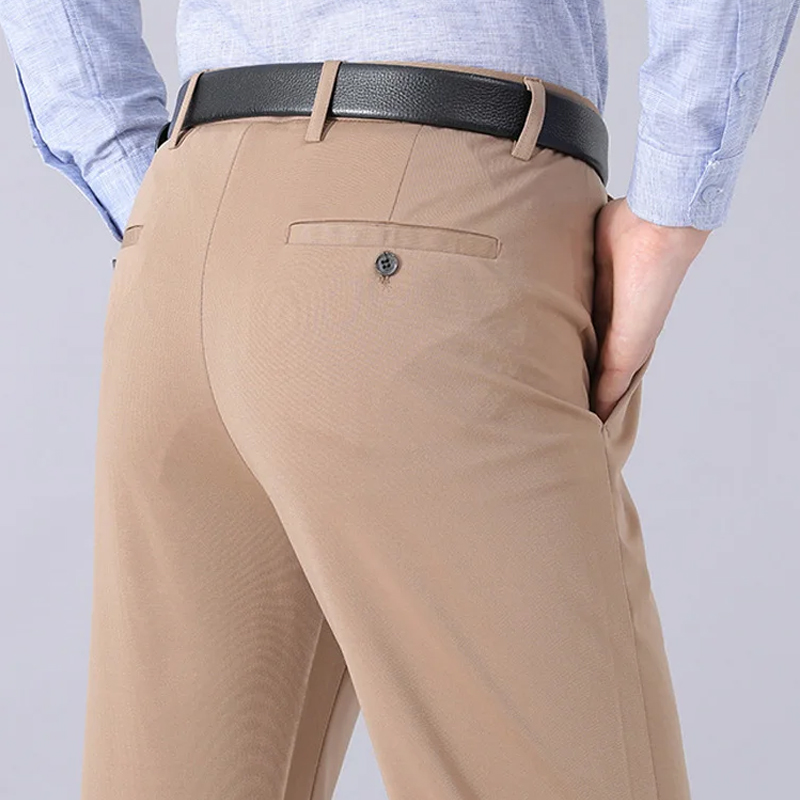 กางเกงสูทผ้าไหมเย็น สไตล์นักธุรกิจ