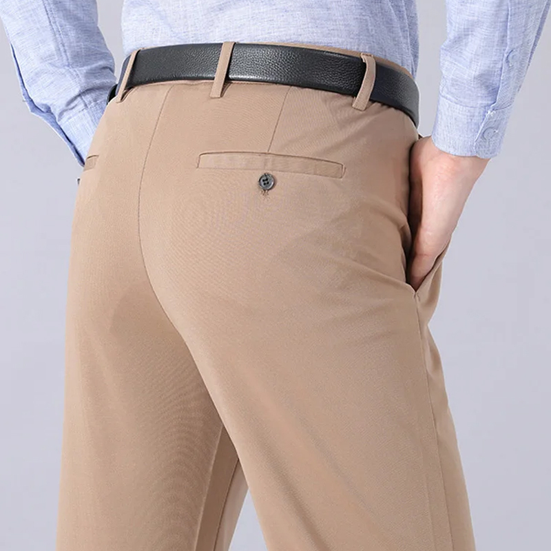 กางเกงสูทผ้าไหมเย็น สไตล์นักธุรกิจ