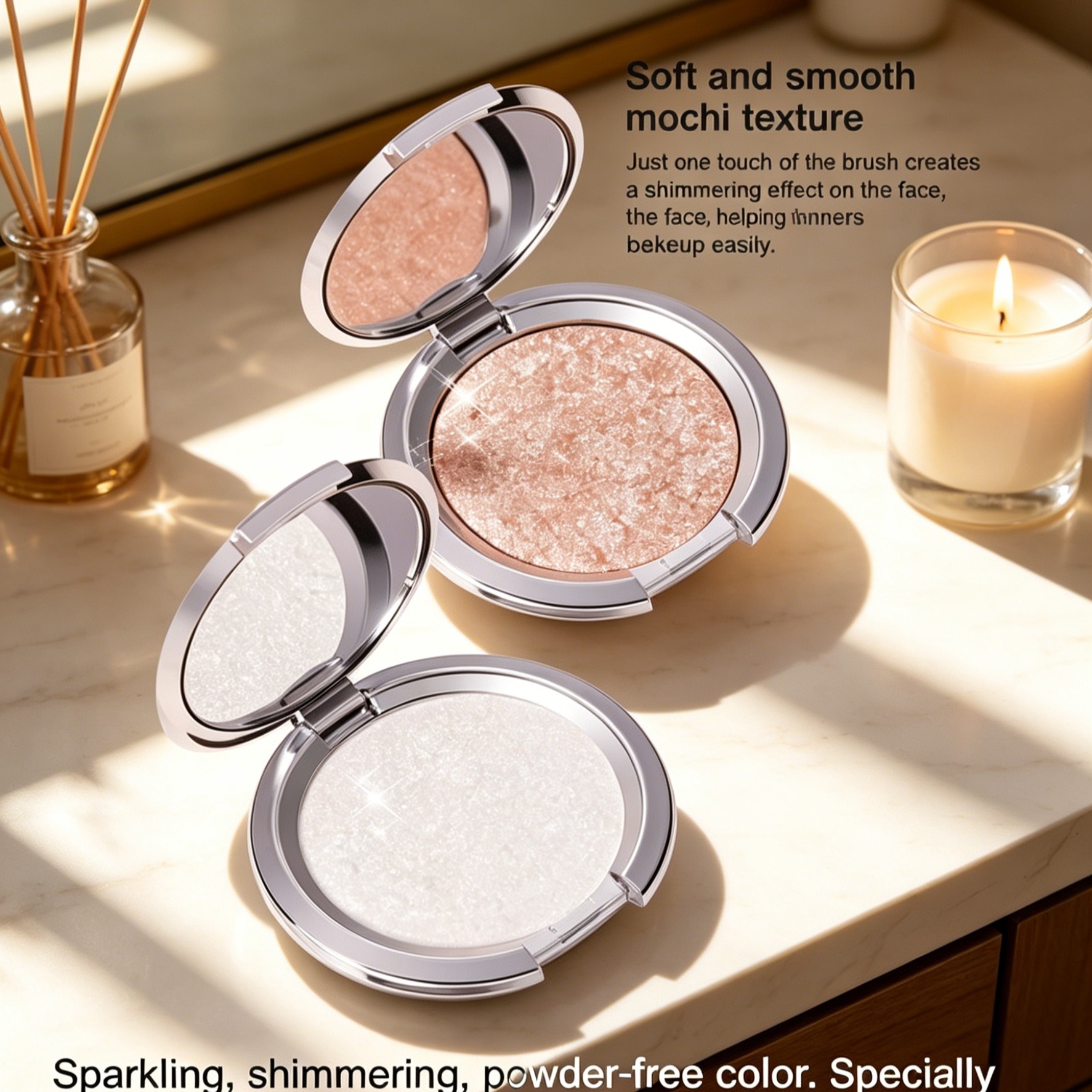 Krim Pembayang Mata Berkilau Halus | Highlighter Cream Shimmer Glowing | Solekan Mata Berdimensi Tahan Lama | Eyeshadow Cream
