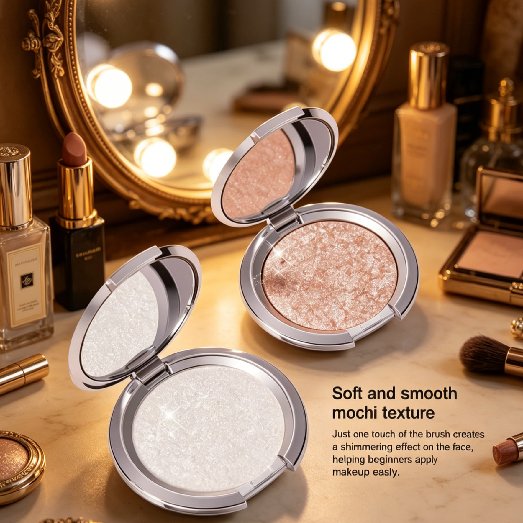 Krim Pembayang Mata Berkilau Halus | Highlighter Cream Shimmer Glowing | Solekan Mata Berdimensi Tahan Lama | Eyeshadow Cream