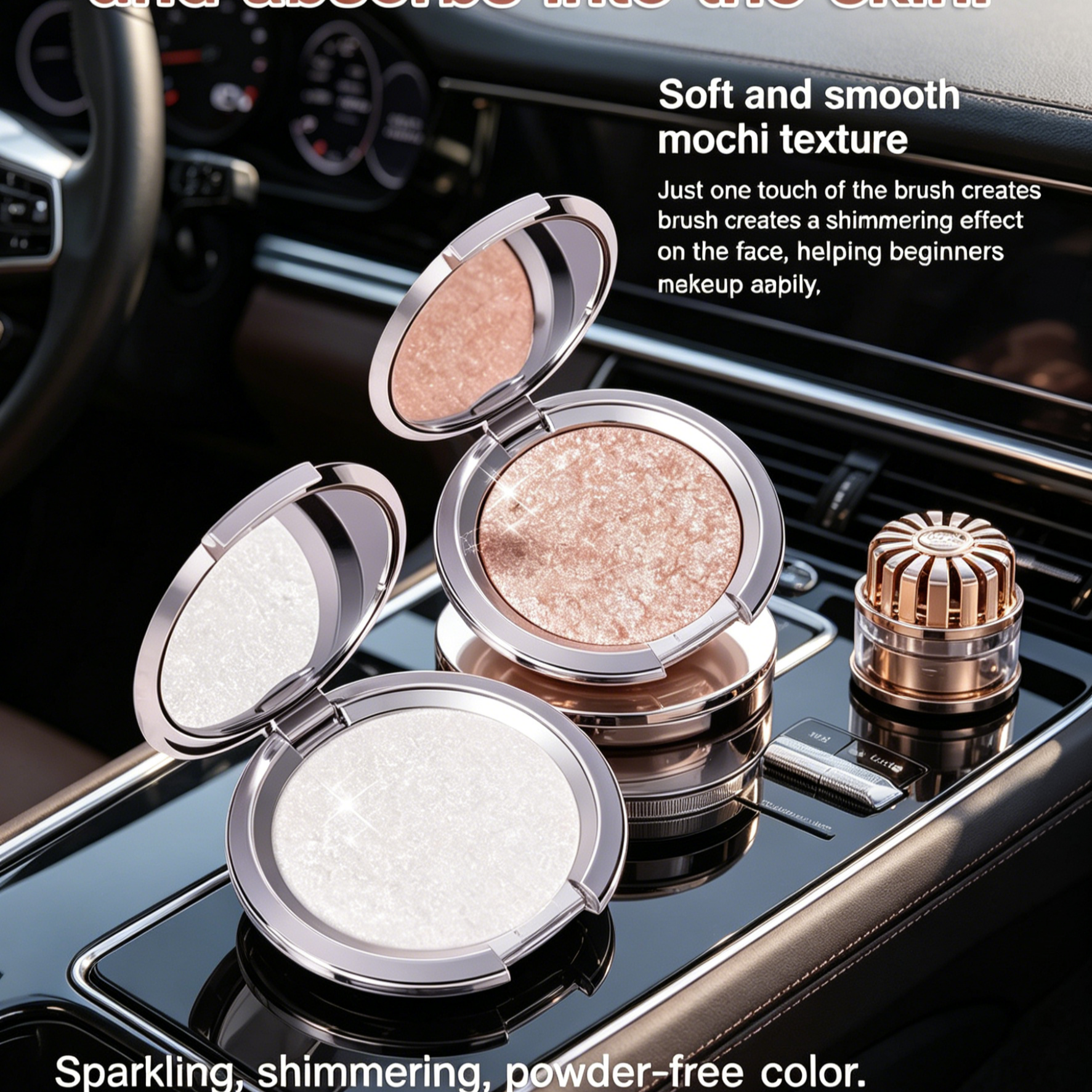 Krim Pembayang Mata Berkilau Halus | Highlighter Cream Shimmer Glowing | Solekan Mata Berdimensi Tahan Lama | Eyeshadow Cream