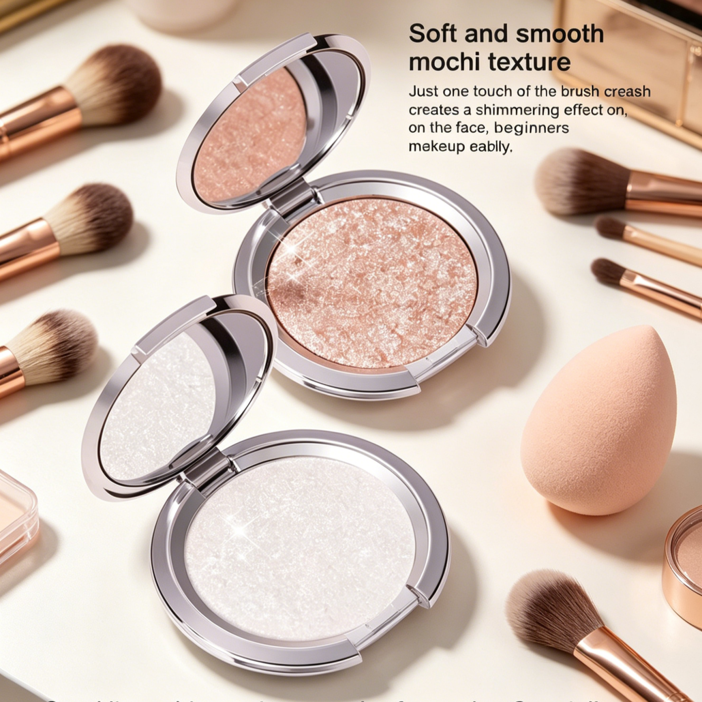 Krim Pembayang Mata Berkilau Halus | Highlighter Cream Shimmer Glowing | Solekan Mata Berdimensi Tahan Lama | Eyeshadow Cream