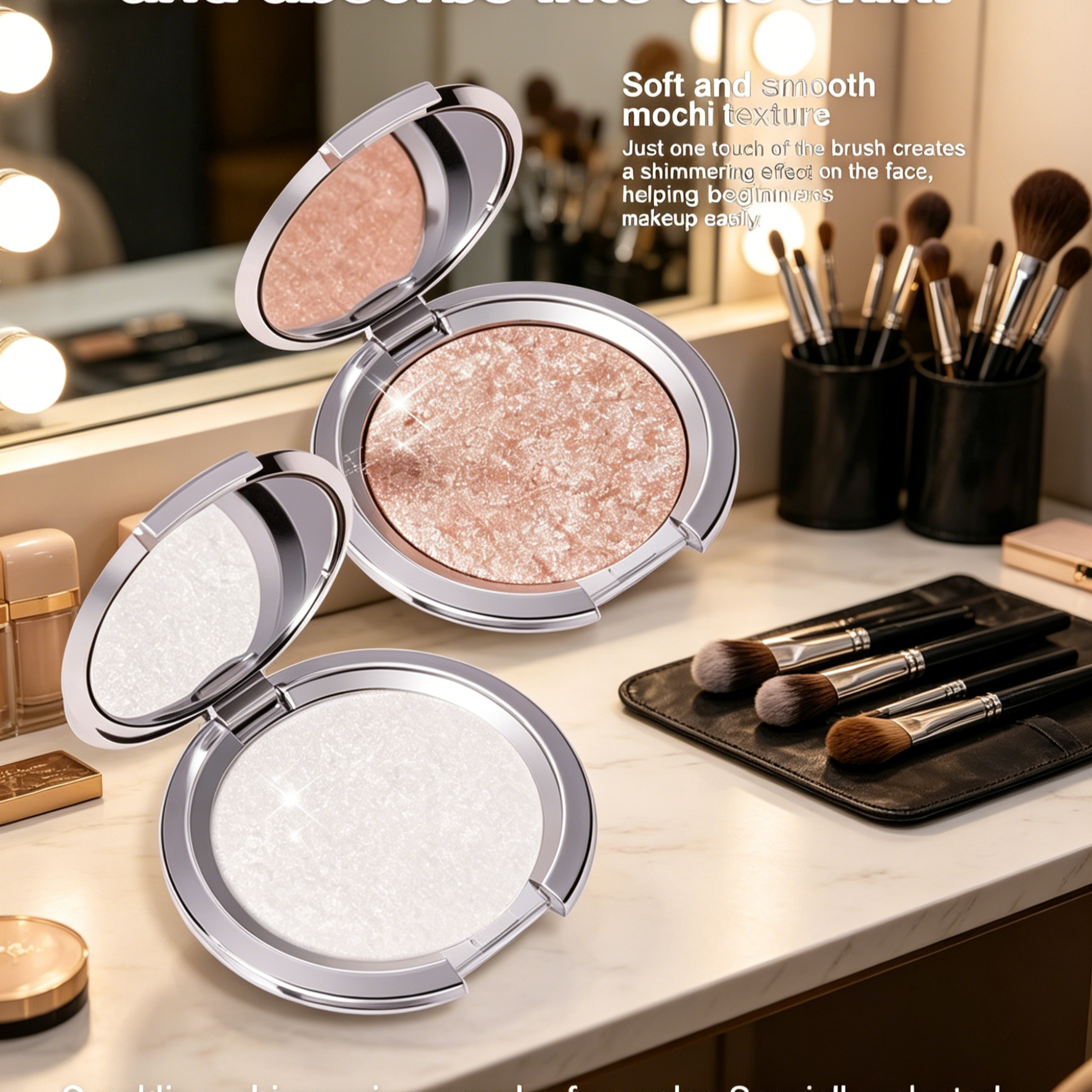 Krim Pembayang Mata Berkilau Halus | Highlighter Cream Shimmer Glowing | Solekan Mata Berdimensi Tahan Lama | Eyeshadow Cream